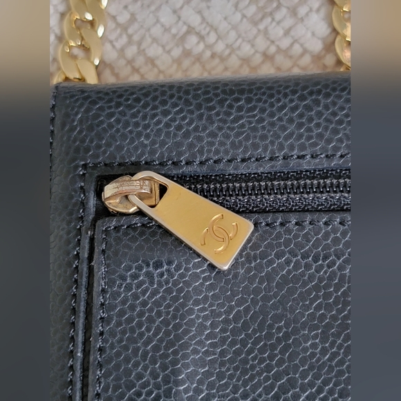 Chanel Black Caviar Leather Wallet on Chain - Picture 9 of 16
